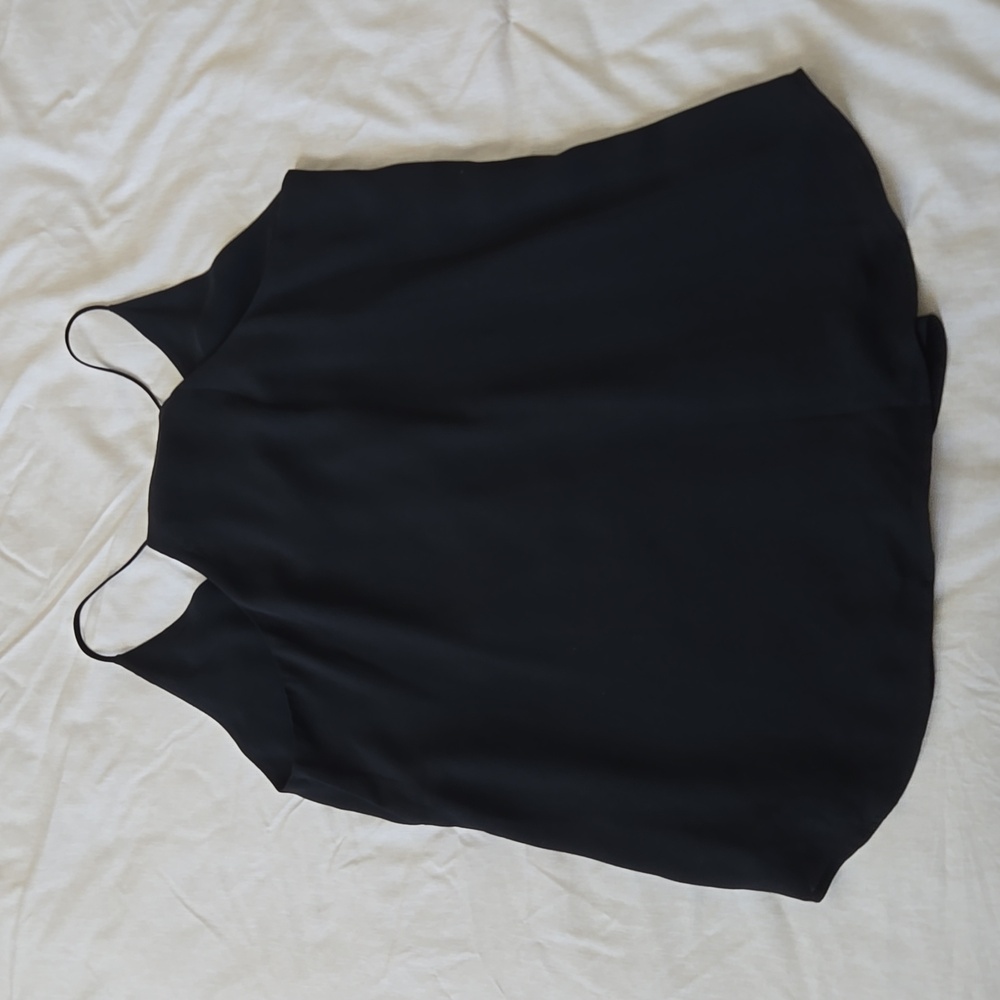 NWT LOFT xxsp black camisole blouse lined - Picture 9 of 10